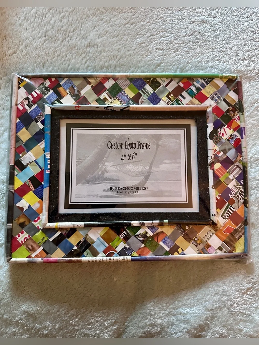 NWT Handwoven Recycled Paper Photo Frame - 4